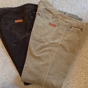 Dubarry Of Ireland Corduroy Pants - Black and Light Tan. Size 16 UK.
